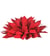 Broche fleur pivoine 14cm rouge