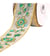 Bobine 10m galon brodé fleurs et feuilles 58mm jaune citron