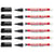 Lot de 6 marqueurs permanents - EDDING - Pointe ultrafine 0,75 mm - Noir