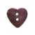 Bouton Nacre en forme de Coeur couleur Prune