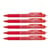 Lot de 5 Stylos roller rétractables Frixion Ball Clicker pointe fine Rouge