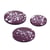 Lot de 6 boutons rond plastique recyclé 2 trous rouge beaujolais
