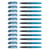 Lot de 12 surligneurs effaçables PILOT FRIXION Light pointe biseautée - Bleu