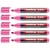 Lot de 5 marqueurs permanents - EDDING - Pointe biseau 1-5 mm - Rose