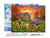 Peinture par Numéro Figured'Art avec Cadre - Tournesols devant la grange - Kit de Loisir Créatif DIY Numéro d'Art - 40x50cm toile tendue sur châssis