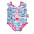 Maillot de bain avec lapin rose baby born - habit poupee 43 cm - zapf creation (za31)