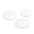 Lot de 6 boutons rond plastique recyclé 2 trous blanc