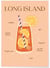 Affiche Cocktail Long Island 2 | A3 : 29,7x42cm