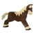 Figurine Holtztiger Cheval marchant - Marron foncé