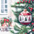 4 serviettes en papier découpage collage 33 cm SPIN BOULE DECORATION NOEL N 505