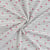 Tissu Jersey Coton Rayures bleues et cerises sur fond Blanc