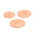 Lot de 3 boutons rond bouteilles recyclées 2 trous orange saumon
