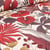 Tissu Toile de Coton Délisia rouge sur fond Ecru