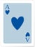 Affiche As de coeur bleu | A3 : 29,7x42cm