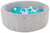 Piscine à balles 200 balles 90 cm gris/violet, turquoise, Menthe - Velinda