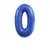 Bougie Bleu Glitter Chiffre 0(7 cm)