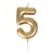 Bougie or - chiffre 5