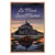 Tableau mural encadré illustration Mont-Saint-Michel sunset 65x97 cm