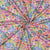 Tissu Jersey Coton imprimé digital Fleurs multicolores pastel sur fond Ecru