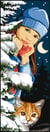 Canevas Pénélope Antique Cache cache d'hiver 25x60cm