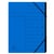 Trieur agrafé avec élastiques intérieur noir 7 compartiments - A4 - Bleu - x 10 - Exacompta