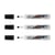 Lot de 3 feutres tableau blanc effaçable à sec - BIC - Pointe ogive large - Noir
