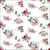 Lot de 4 serviettes en papier découpage collage 33 cm PETITES ROSES PAPILLONS OISEAUX F 650