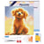 Mini Diamond Painting Broderie Diamant Figured’Art 25x25cm toile tendue sur châssis en bois - diamants ronds - Adorable Chiot Golden Retriever