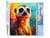 Peinture par Numéro Figured'Art - Suricate Coloré Abstrait - Kit de Loisir Créatif DIY Numéro d'Art Complet - 40x50cm sans châssis en bois
