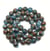 Fil de 37 perles ronde en pierre en pierre naturelle CALCEDONY teintée 10 mm
