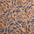 Tissu Liège monté sur jeans Fleurs sur fond Bleu denim