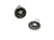 Pendentif rond avec étoiles - 16*18mm - argenté et émail noir
