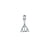 Harry Potter - Breloque plaquée argent Deathly Hallows