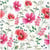 Lot de 4 serviettes en papier découpage collage 33 cm FLEUR ROSE F 201