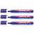Lot de 3 marqueurs permanents - EDDING - Pointe biseautée 1-5 mm - Violet