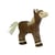 Figurine Holtztiger Poulain debout - Marron foncé