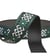 Sangle fleurs ethnique 38mm vert/noir au mètre