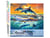 Peinture par Numéro Figured'Art - Aube de Dauphins - Kit de Loisir Créatif DIY Numéro d'Art Complet - 40x50cm sans châssis en bois