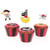 Kit Cupcakes Pirate Color - Recyclable