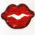 Lot de 3 écussons Pop Art motif bouche 5.5x4cm