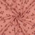 Tissu Double gaze de Coton petites fleurs sur fond Pêche