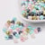 Perles ronde en verre nacré en mélange coloris assortis 6 mm Lot G