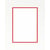 Passe-partout double blanc avec liseré rouge 30x40 cm ouverture 20x30 cm