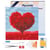 Mini Diamond Painting Broderie Diamant Figured’Art 25x25cm toile tendue sur châssis en bois - diamants ronds - Arbre rouge Coeur