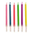 6 Bougies à Flamme Colorée