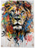 Affiche Lion Graffiti Pop Art | A3 : 29,7x42cm