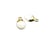 1 Petite breloque forme ovale 14*8mm Jade blanc et attache dorée