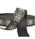 Sangle fleurs ethnique 38mm marron/noir au mètre