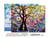 Peinture par Numéro Figured'Art avec Cadre - Vitrail - Kit de Loisir Créatif DIY Numéro d'Art Complet - 40x50cm toile tendue sur châssis