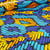 Tissu Wax africain n°  715 sur fond Noir
